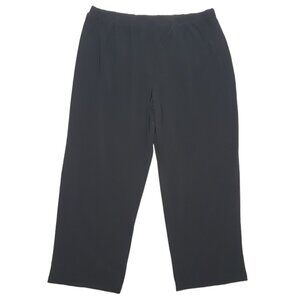 Vintage Bedford Fair Pants Womens Plus 3X Black Loungewear Elastic Waist Stretch